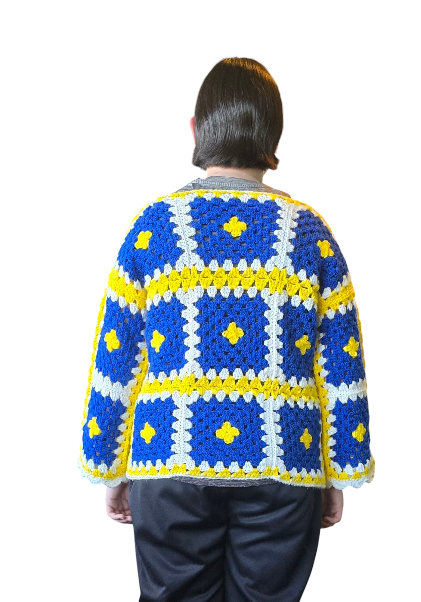 Granny squares handmade crochet pullover/sweater.