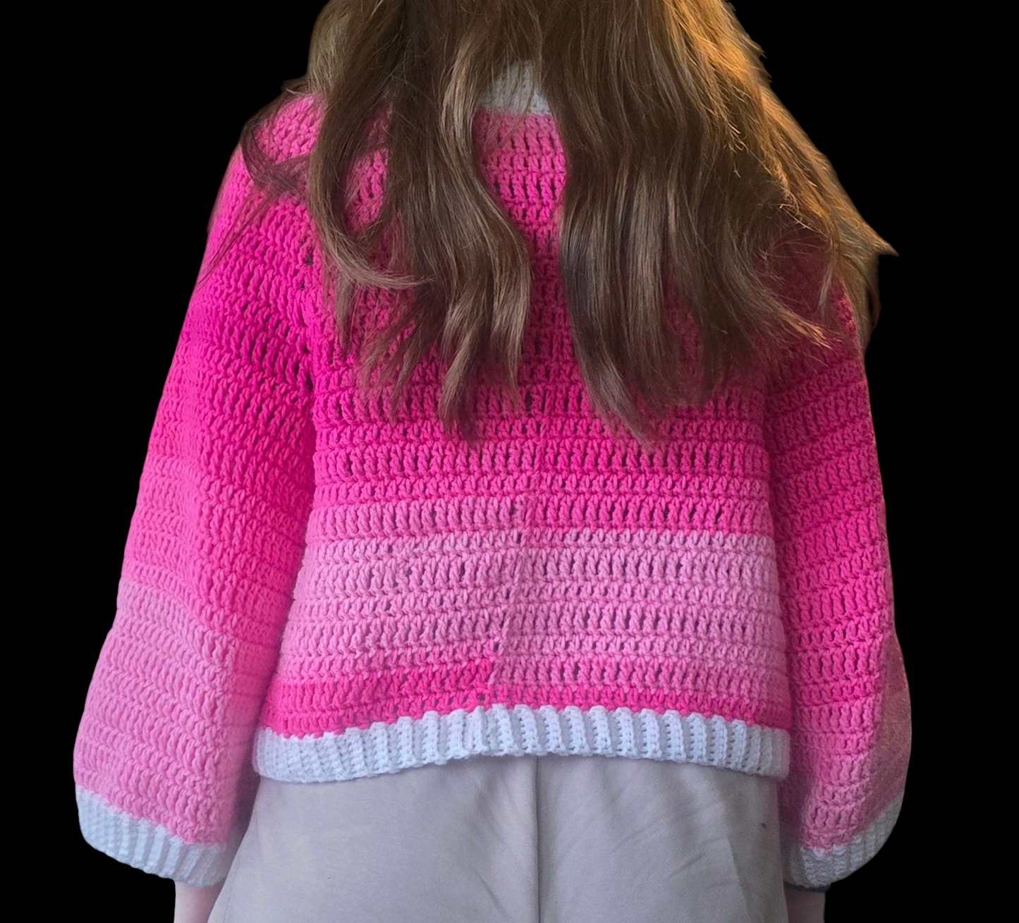 Preppy Handmade crochet sweater