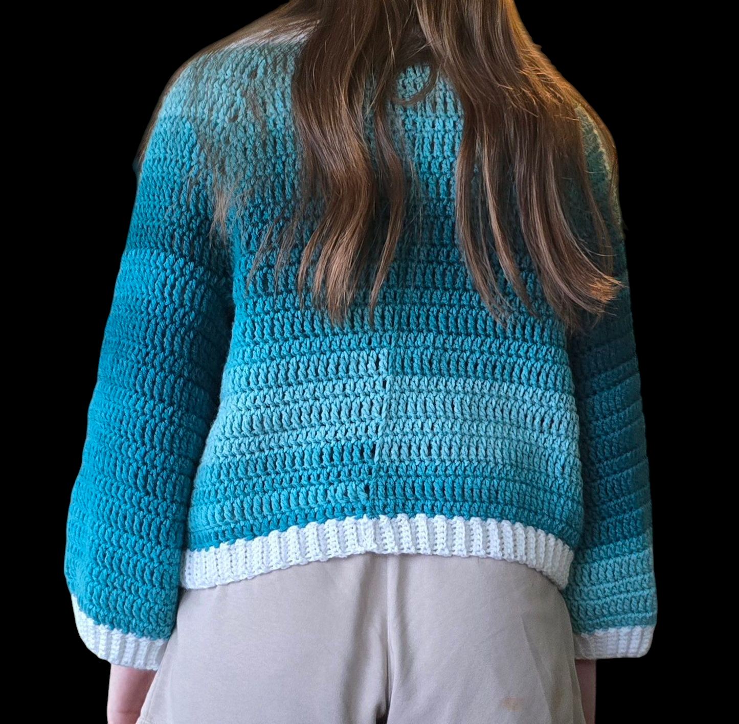 Preppy Handmade crochet sweater