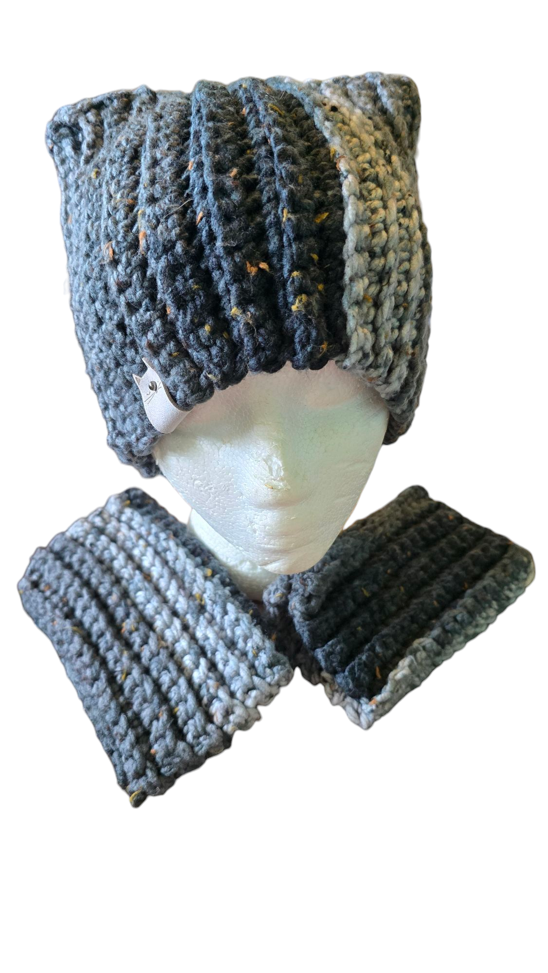 Purffect Cat Ear Hat and fingerless gloves
