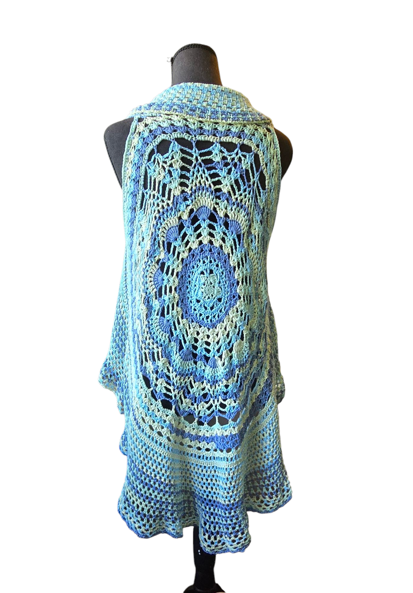 Mandala handmade crochet bohemian vest