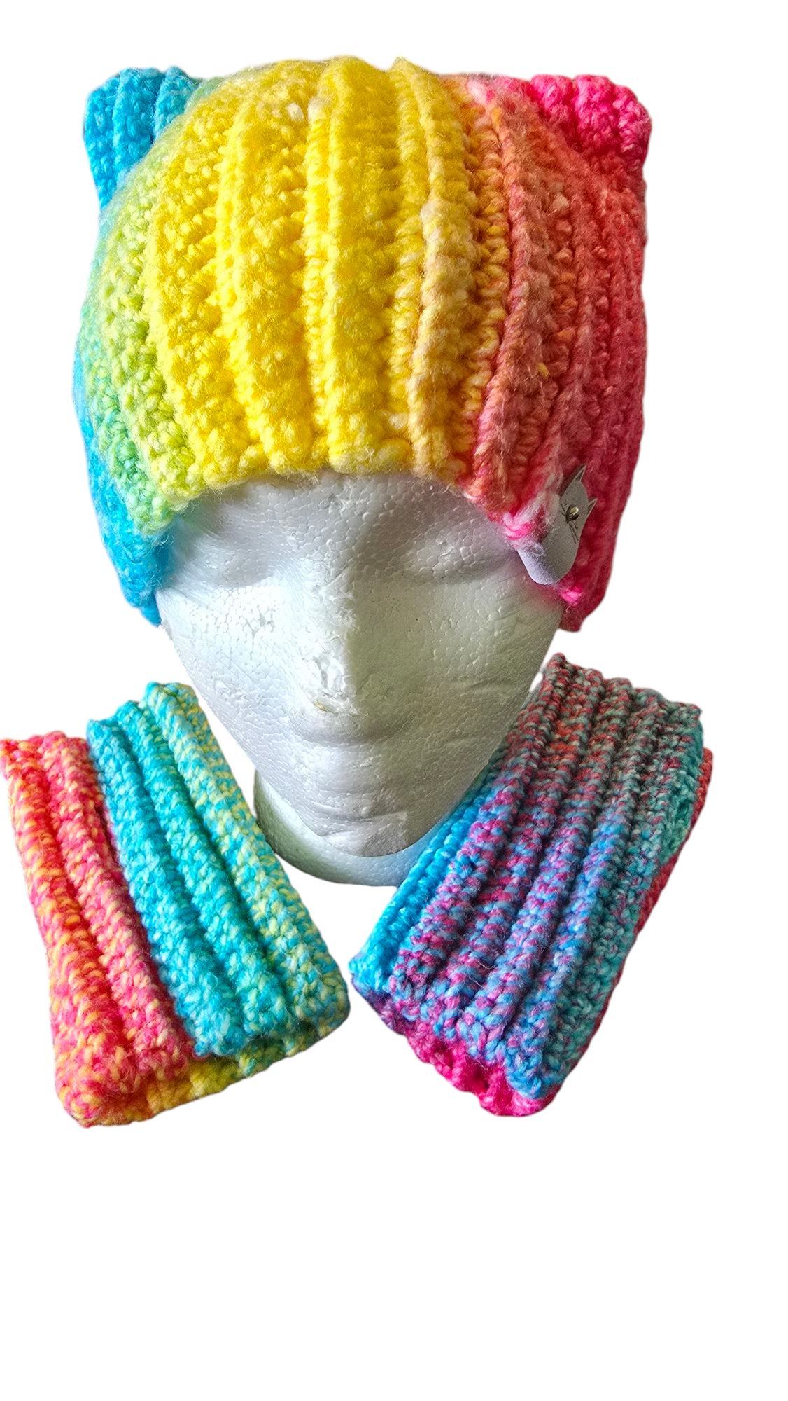 Purffect Cat Ear Hat and fingerless gloves