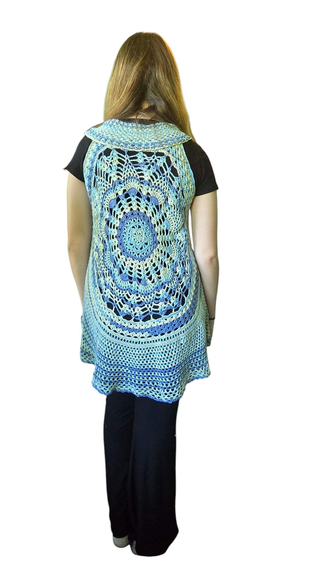 Mandala handmade crochet bohemian vest