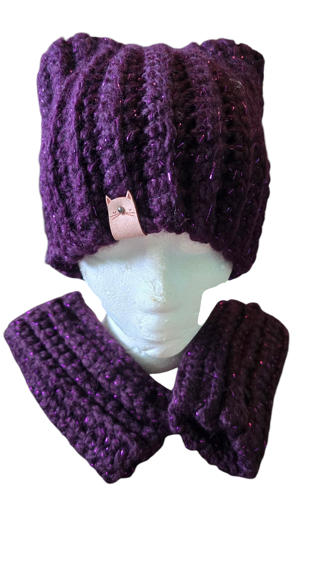 Purffect Cat Ear Hat and fingerless gloves