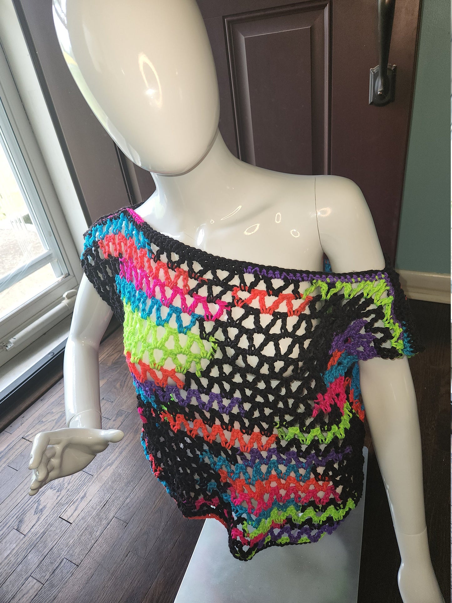 Crochet Neon Mesh Top