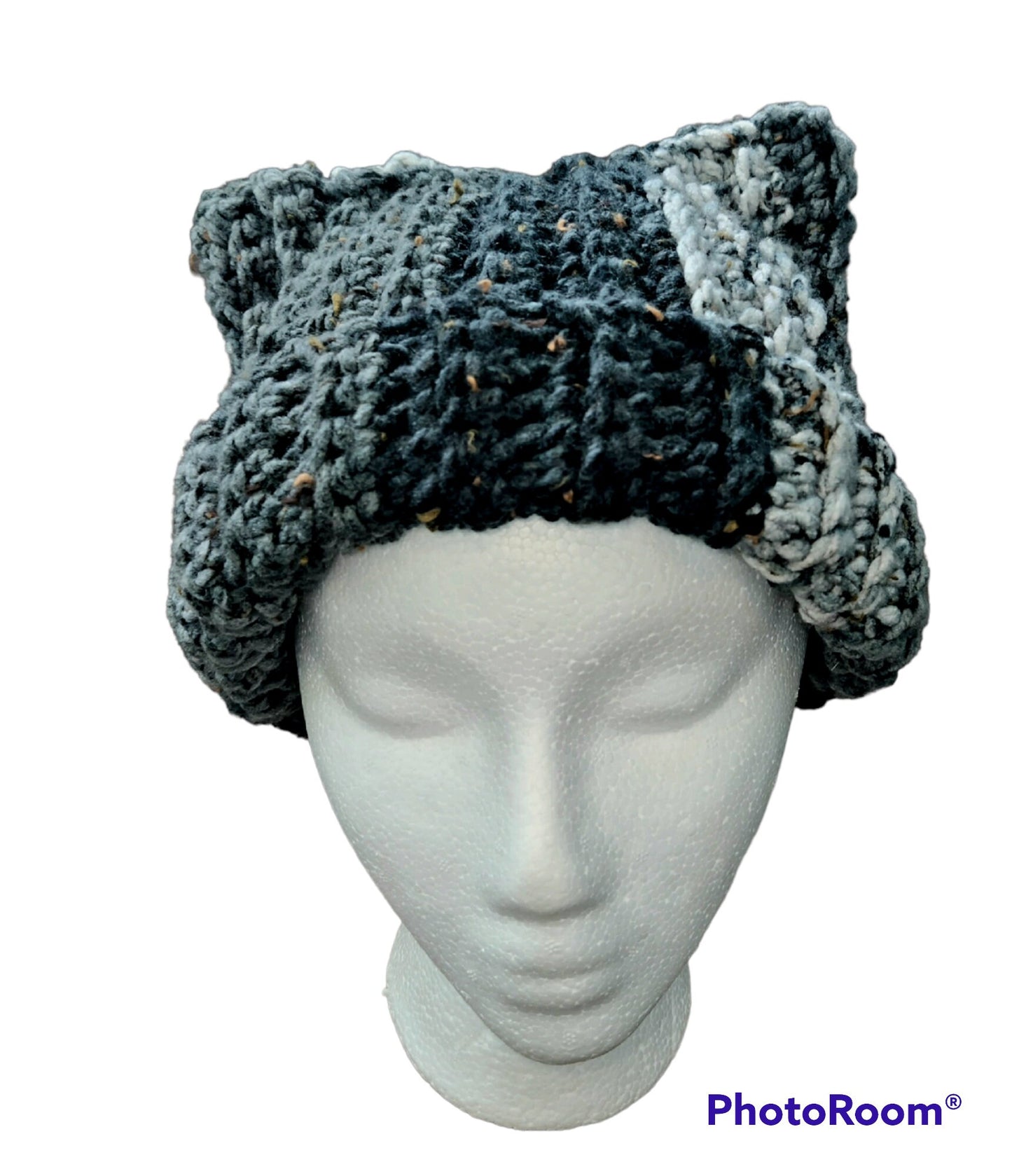 Adult Cat Ears Cat Hats/Beanies/teen hat (Chunky Handmade Crochet)/kitty cat/pussy cat hat