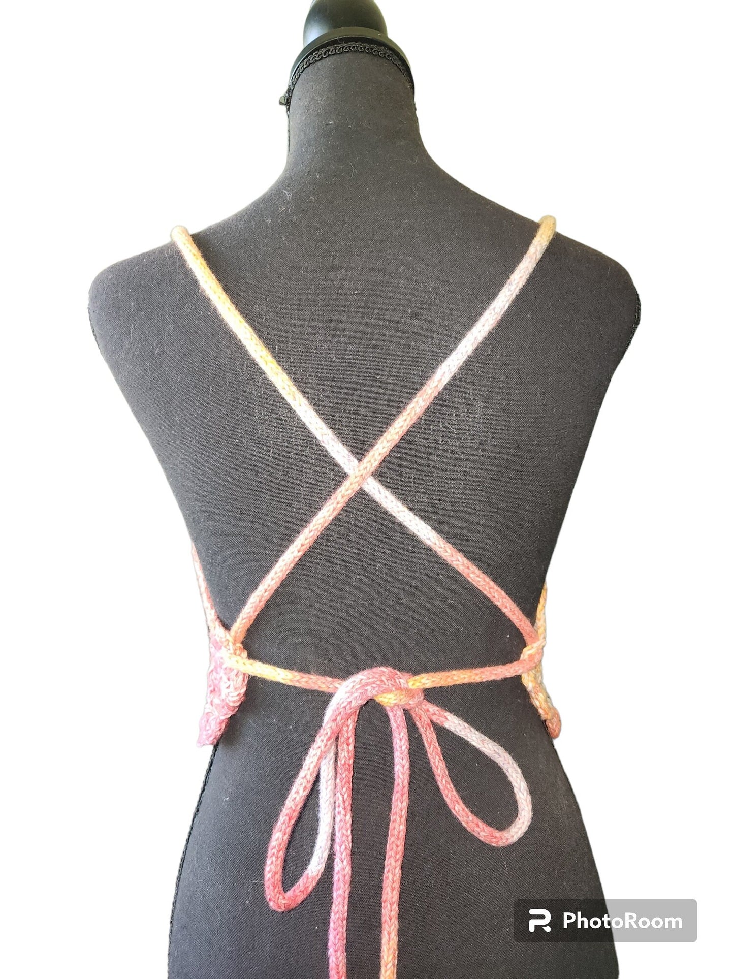 Peek-a-boob Halter Top Handmade Crochet