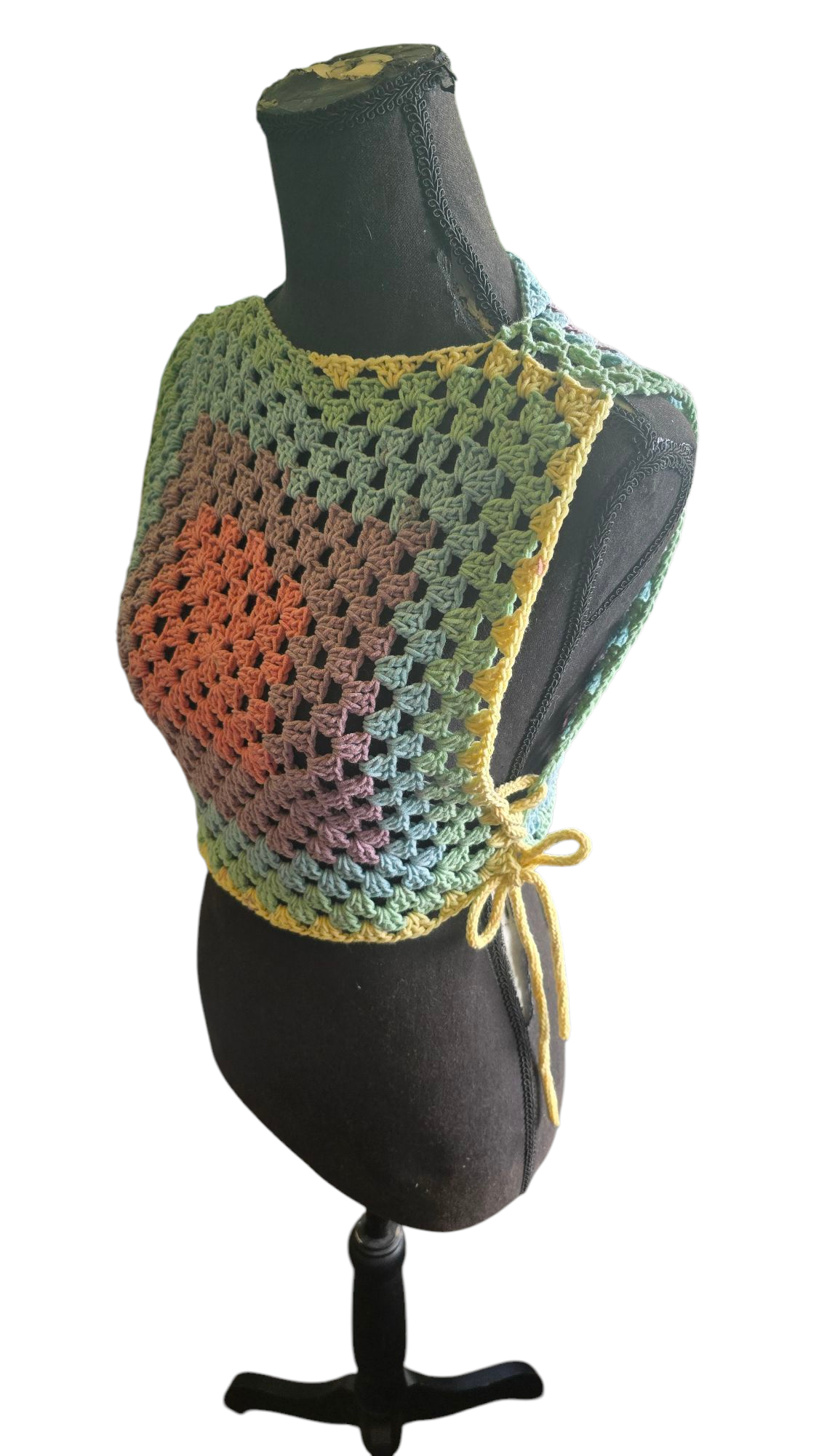 Lovely Lace Up Crochet Cop Top