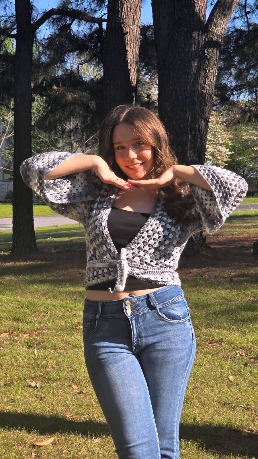 Bohemian Wrap Around Crochet Sweater
