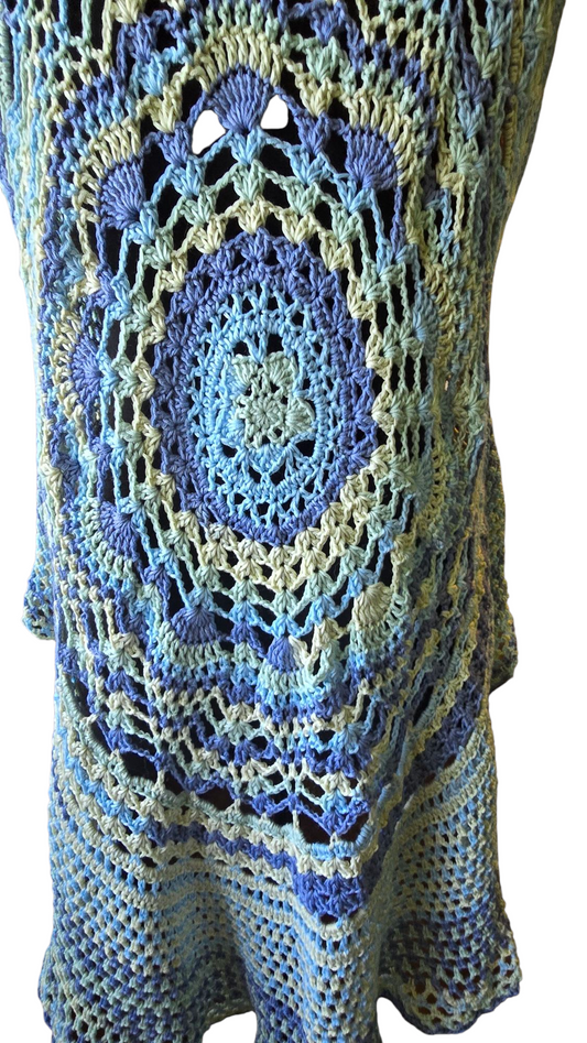 Mandala handmade crochet bohemian vest