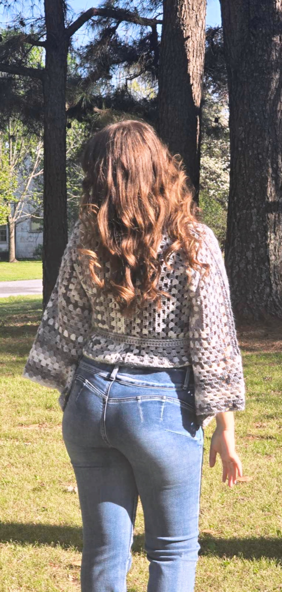 Bohemian Wrap Around Crochet Sweater