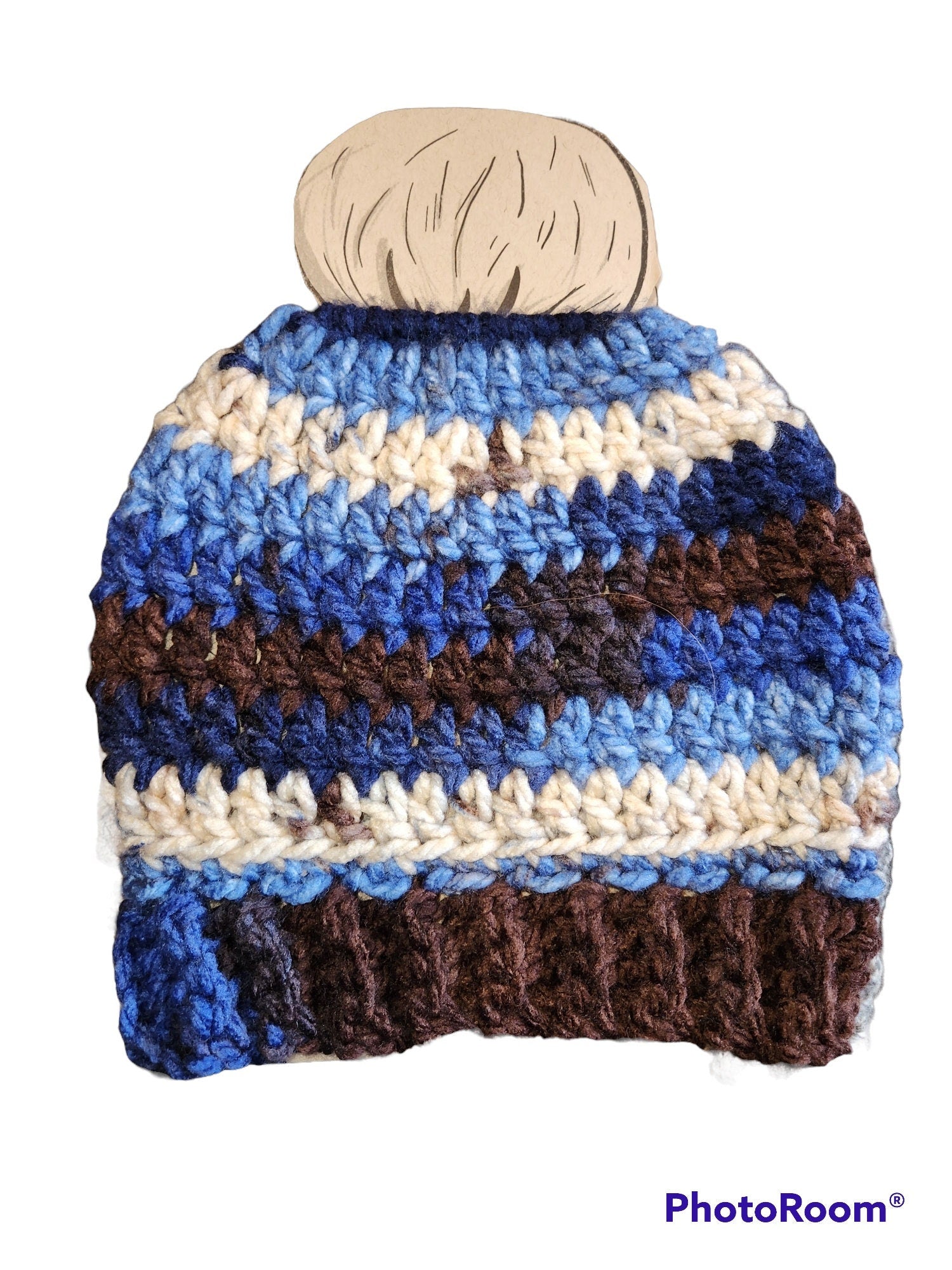Messy Bun/Ponytail Beanie