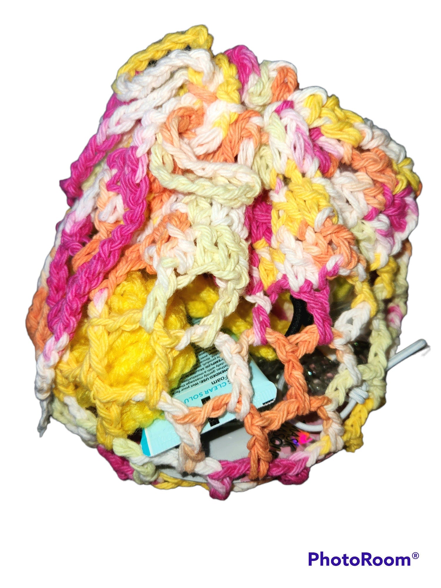 Flower Facial Set (Handmade Crochet)/facial Gift set/exfoliator/cotton scrubby/cotton washcloth/headband/eye mask/face masks