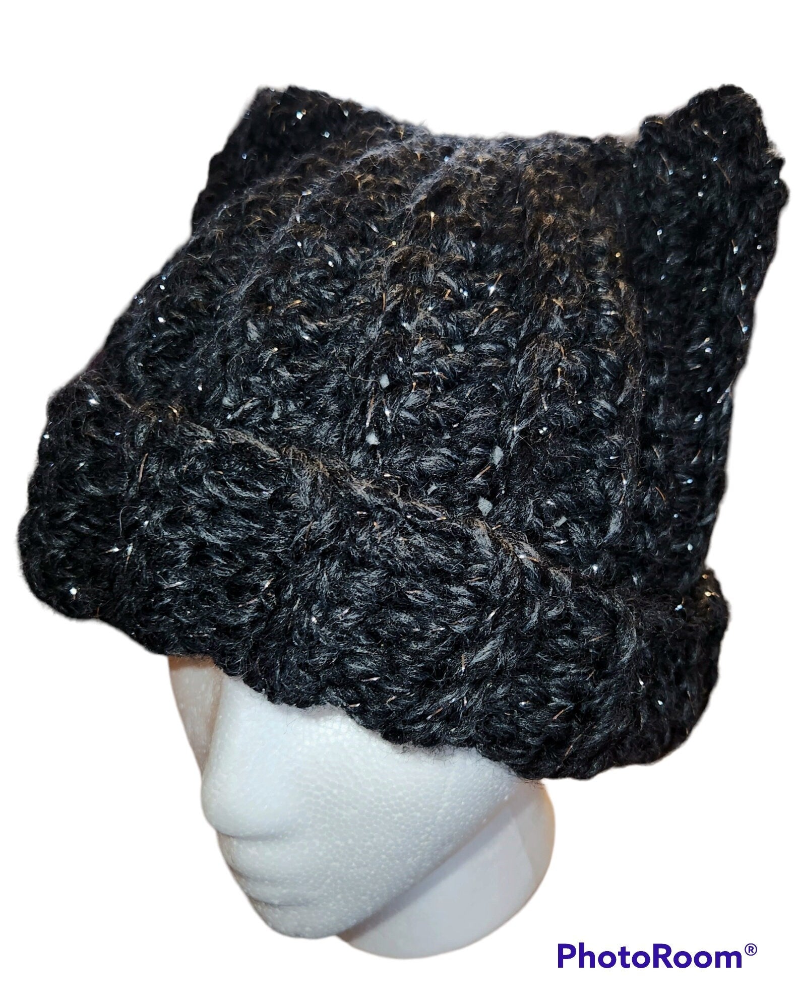 Adult Cat Ears Cat Hats/Beanies/teen hat (Chunky Handmade Crochet)/kitty cat/pussy cat hat