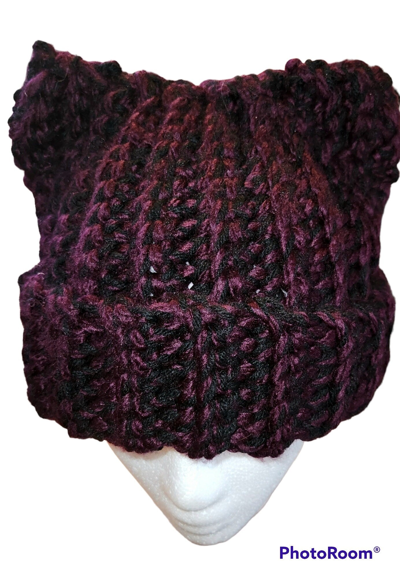 Adult Cat Ears Cat Hats/Beanies/teen hat (Chunky Handmade Crochet)/kitty cat/pussy cat hat