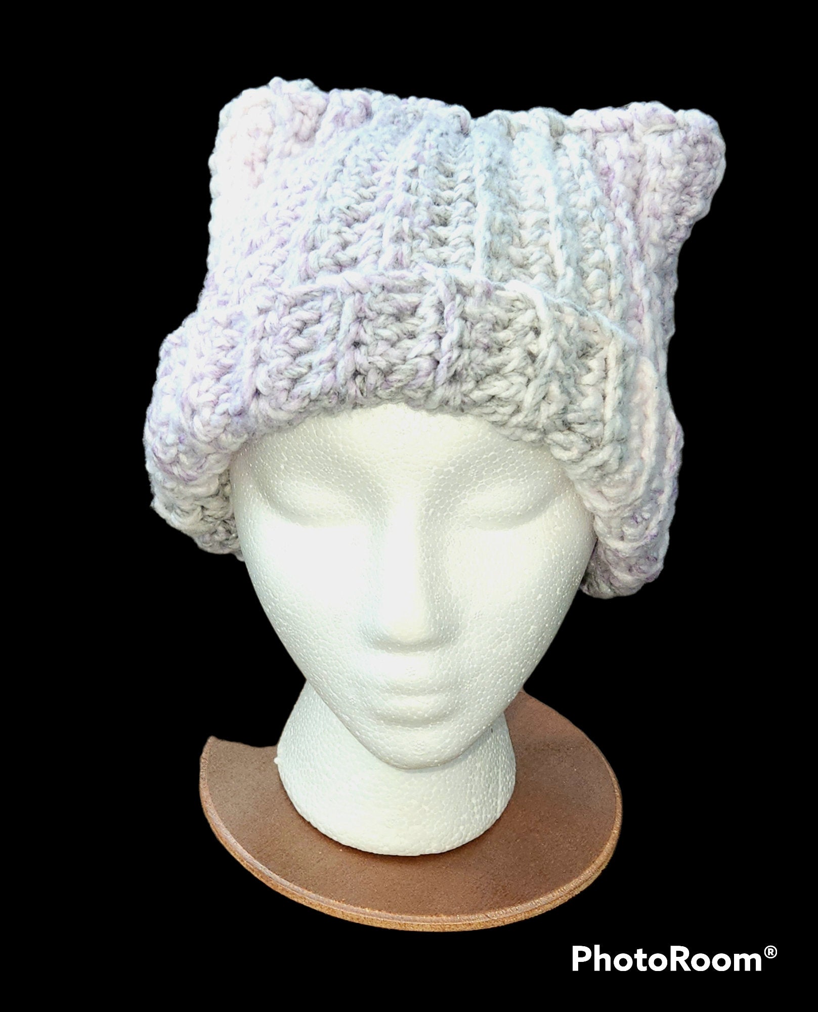 Adult Cat Ears Cat Hats/Beanies/teen hat (Chunky Handmade Crochet)/kitty cat/pussy cat hat