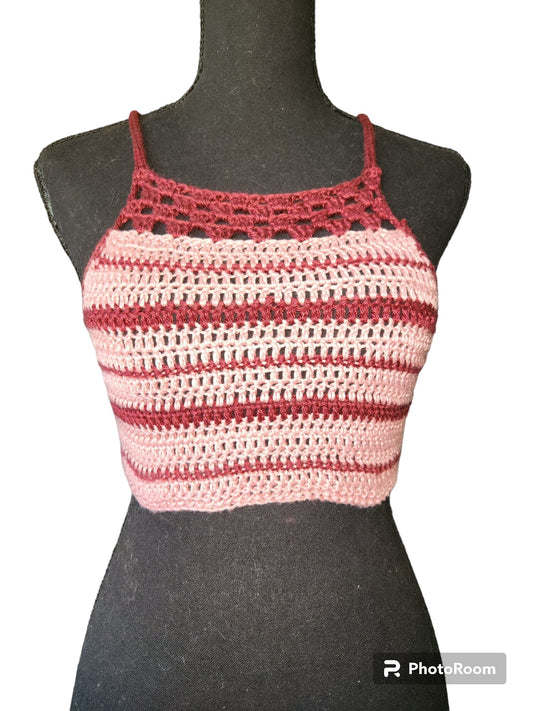 Handmade Crochet Halter Top all made of sustainable materials
