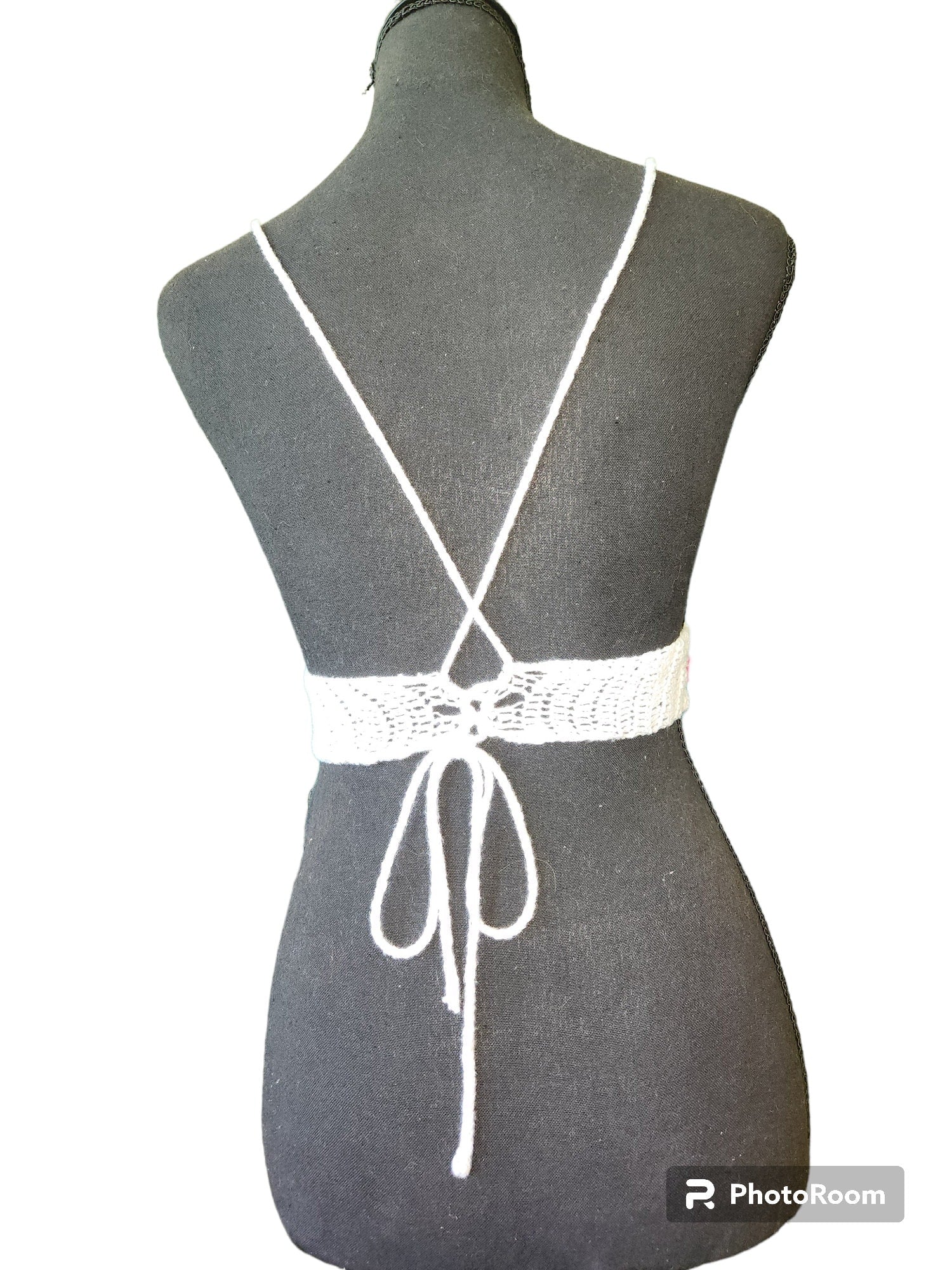 Handmade Crochet Cotton Halter-Top (Shimmering)