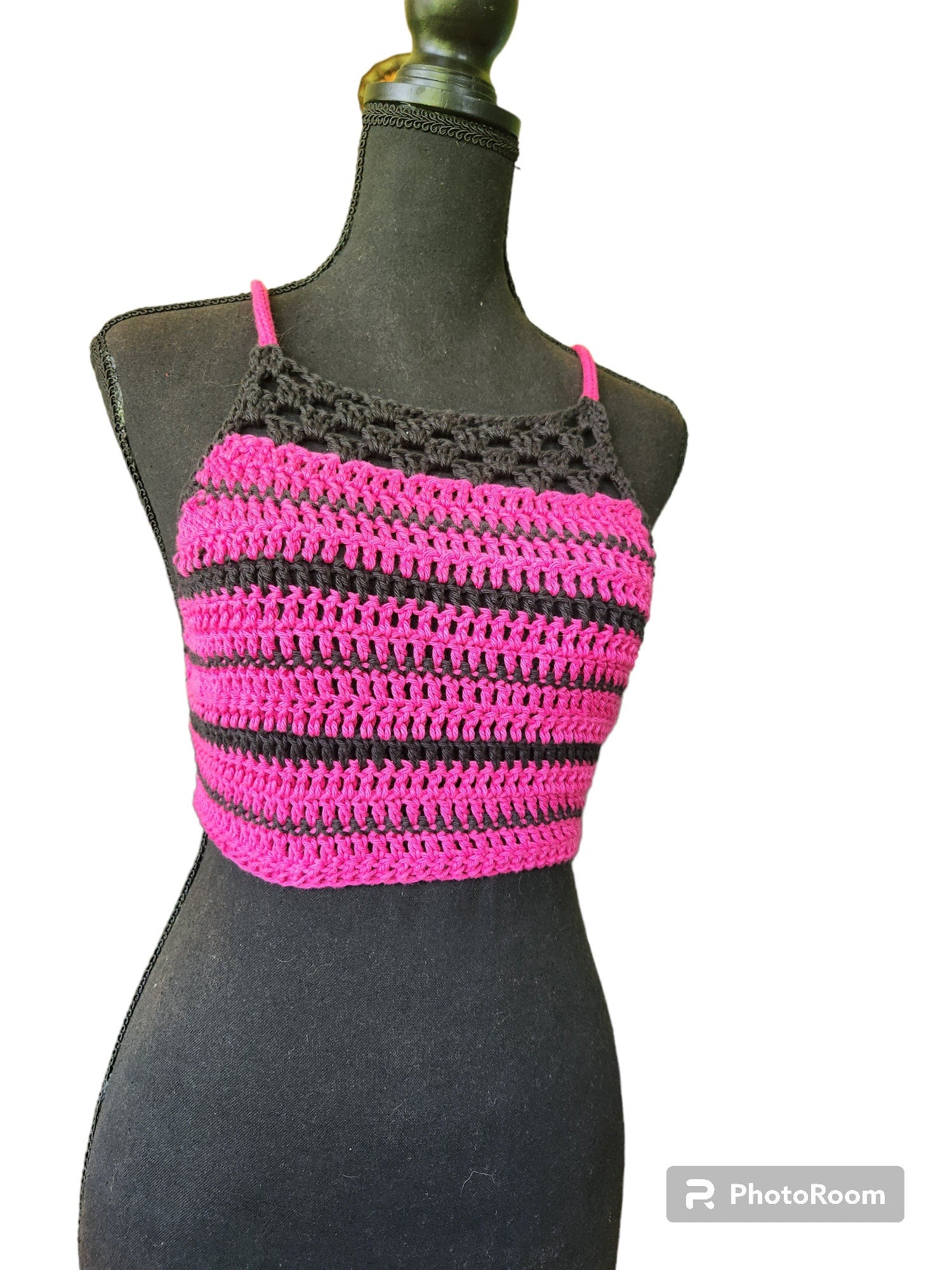 Handmade Crochet Halter Top all made of sustainable materials